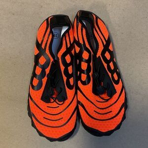 Vibrant Orange and Black Women's Hiking Sneakers
